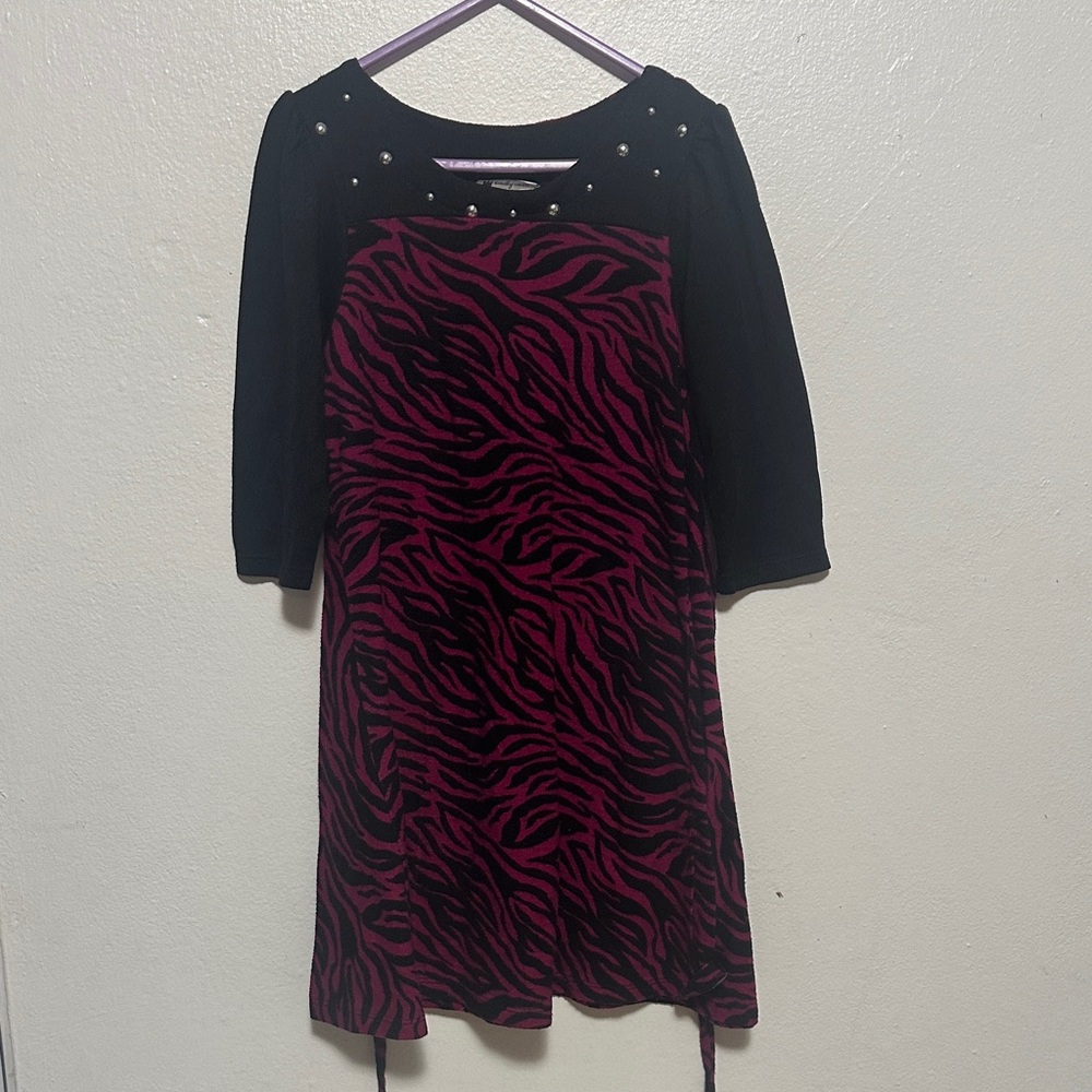 Big girl dress | Black pink kid dress